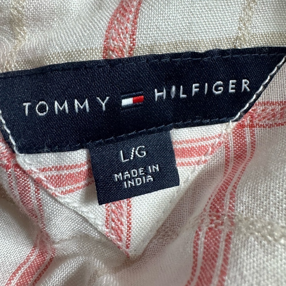 Tommy Hilfiger Red Plaid Button Down Shirt Women’s Large - Picture 8 of 9